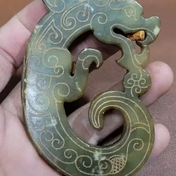 [BUNJANG] Hongshan Culture Jade Pendant / 옥7 홍산문화 수산옥 중국그림 중국옥 골동품 전황석 원석 옥패 고대옥