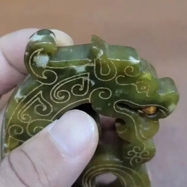 [BUNJANG] Hongshan Culture Jade Pendant / 옥7 홍산문화 수산옥 중국그림 중국옥 골동품 전황석 원석 옥패 고대옥