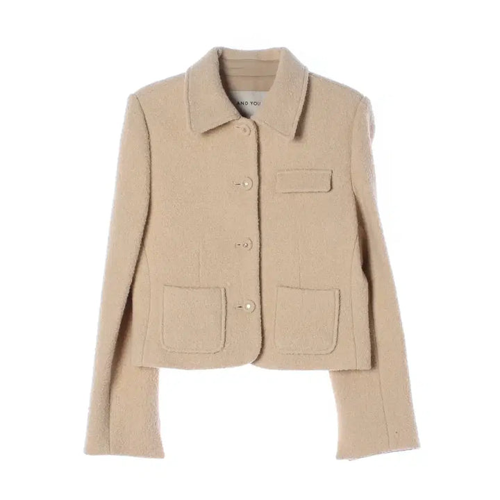 [BUNJANG] 앤유 Wool Alpaca Blend Crop Boucle Jacket / 앤유 22FW 울 알파카 블렌드 크롭 부클 재킷