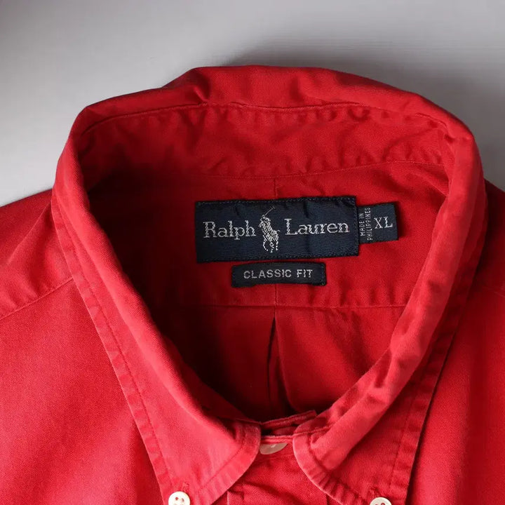 [BUNJANG] Polo Ralph Lauren Red Cotton Shirt XL / 폴로 랄프 로렌 셔츠 레드 XL