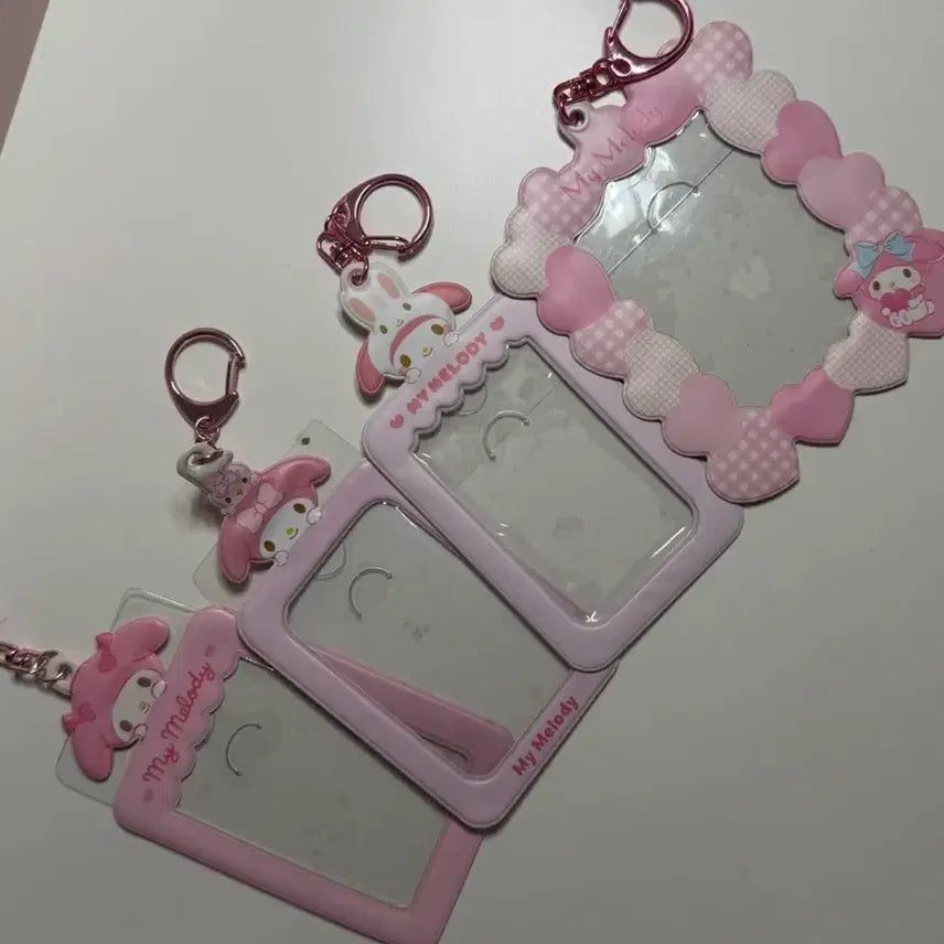 [BUNJANG] My Melody Photocard Holder &amp; Keychain Bundle Set / 마이멜로디 포카홀더 키링 일괄