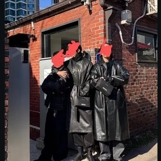 [BUNJANG] Noir Lambs Leather Vegetable Balmacaan Coat (Size 48) / 노이어 램스 레더 베지터블 발마칸 코트 48사이즈