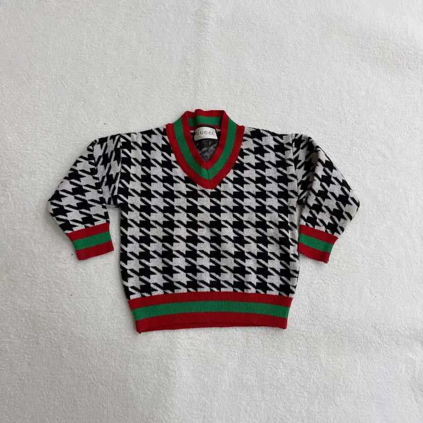 [BUNJANG] Kids Knit Sweatshirt / 실측확인 고급로고 키즈 니트 스웨트 0313T