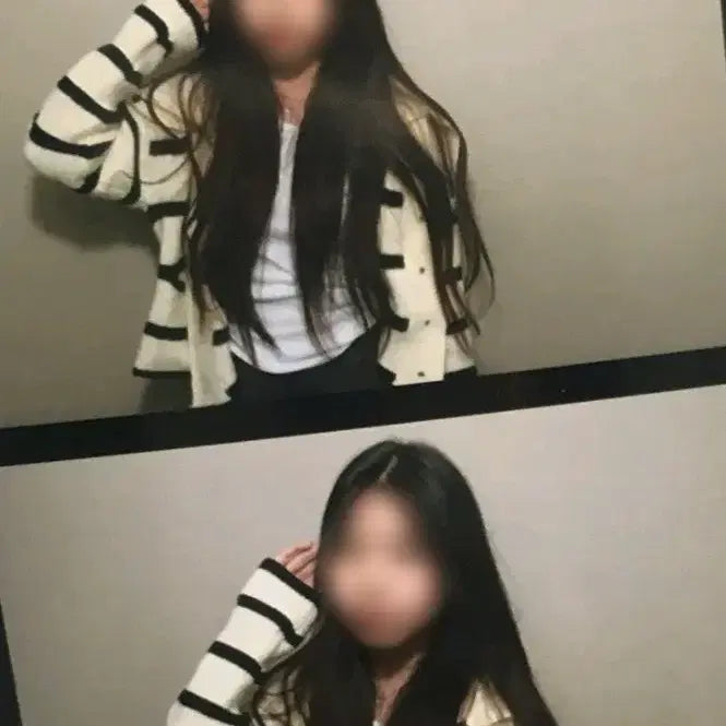 [BUNJANG] Striped Knit Cardigan / 스트라이프 니트 가디건