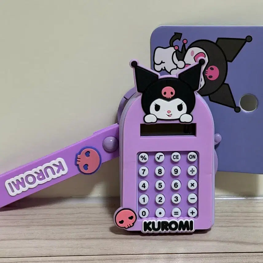[BUNJANG] Sanrio Kuromi Mini Calculator Keychain / 산리오 쿠로미 미니 계산기 키링