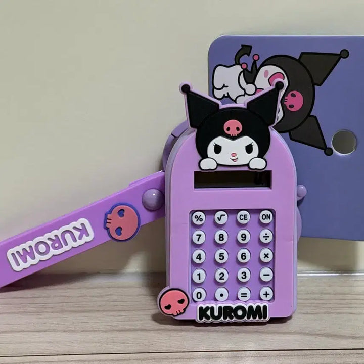 [BUNJANG] Sanrio Kuromi Mini Calculator Keychain / 산리오 쿠로미 미니 계산기 키링