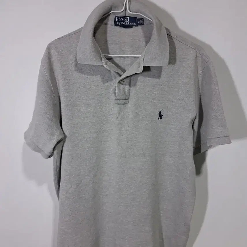 [BUNJANG] Polo Ralph Lauren Gray Short Sleeve Polo Shirt / 폴로 랄프로렌 반팔 카라티 회색