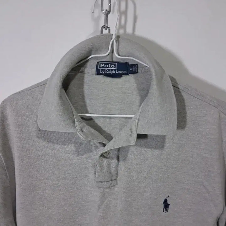 [BUNJANG] Polo Ralph Lauren Gray Short Sleeve Polo Shirt / 폴로 랄프로렌 반팔 카라티 회색