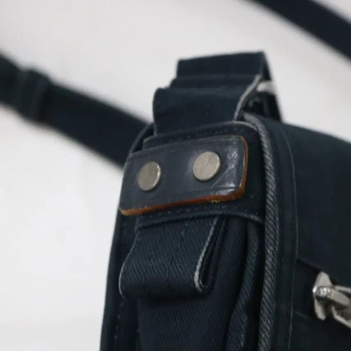 [BUNJANG] Porter Navy Canvas Messenger Bag / PORTER 포터 가죽 트리밍 네이비 캔버스 메신저백