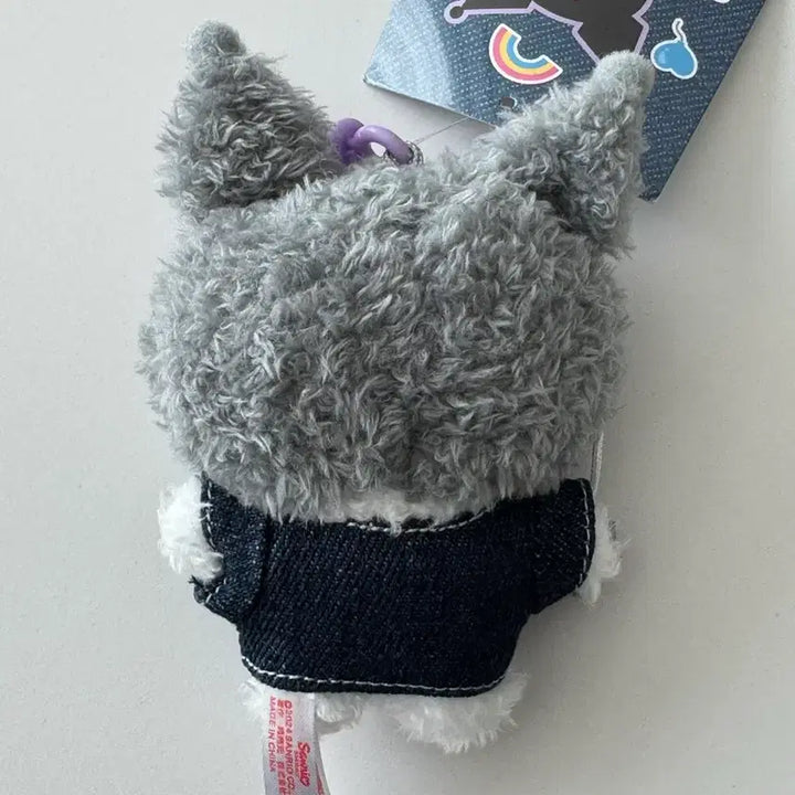 [BUNJANG] Sanrio Kuromi Denim Mascot Keyring / 산리오 데님 와펜 마스코트 쿠로미 인형 키링 새상품