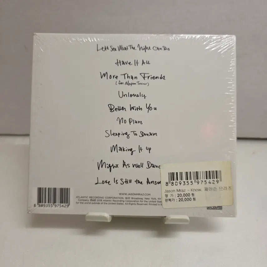 [BUNJANG] Jason Mraz Know Album / 54)제이슨 므라즈 6집  Know 미개봉