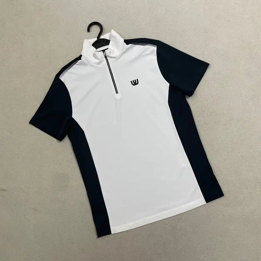 [BUNJANG] M MU Sports Golf Functional Half-Zip Short Sleeve T-shirt / M MU스포츠 골프 반집업 기능성 반팔 B.4791