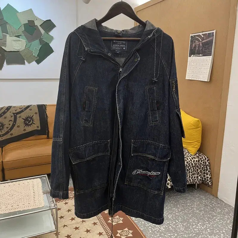 [SOLD OUT] 챔피온 올드스쿨 레트로 빈티지 데님 야상 자켓 100 C09892