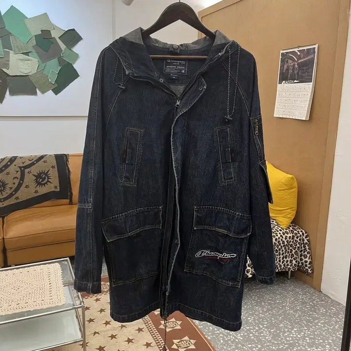 [SOLD OUT] 챔피온 올드스쿨 레트로 빈티지 데님 야상 자켓 100 C09892