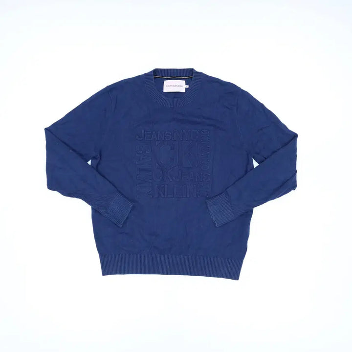 [BUNJANG] Calvin Klein Big Logo Knit Sweater / XL 캘빈클라인 빅로고 니트 스웨터 0310U