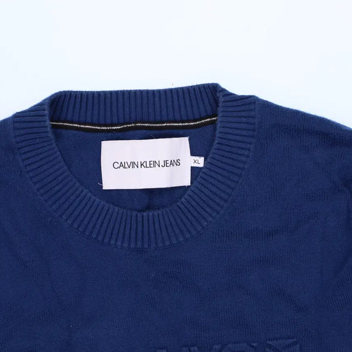 [BUNJANG] Calvin Klein Big Logo Knit Sweater / XL 캘빈클라인 빅로고 니트 스웨터 0310U