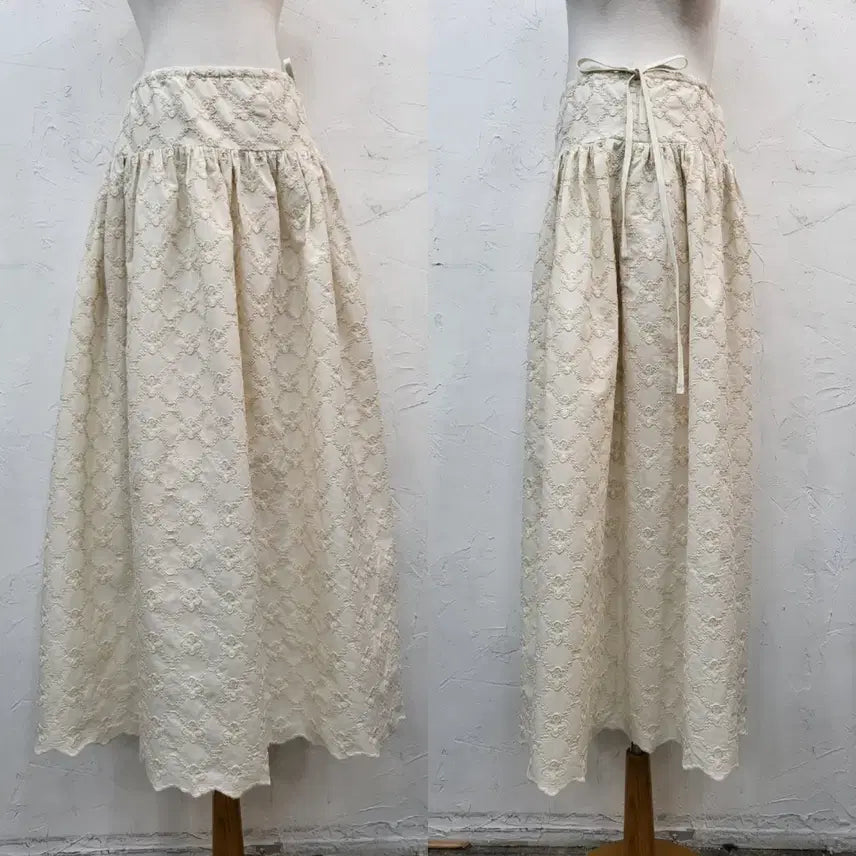 [BUNJANG] Spring Ivory Lace Skirt Set / 봄신상 아이보리 레이스 스커트 셋업F