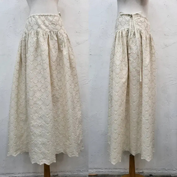 [BUNJANG] Spring Ivory Lace Skirt Set / 봄신상 아이보리 레이스 스커트 셋업F
