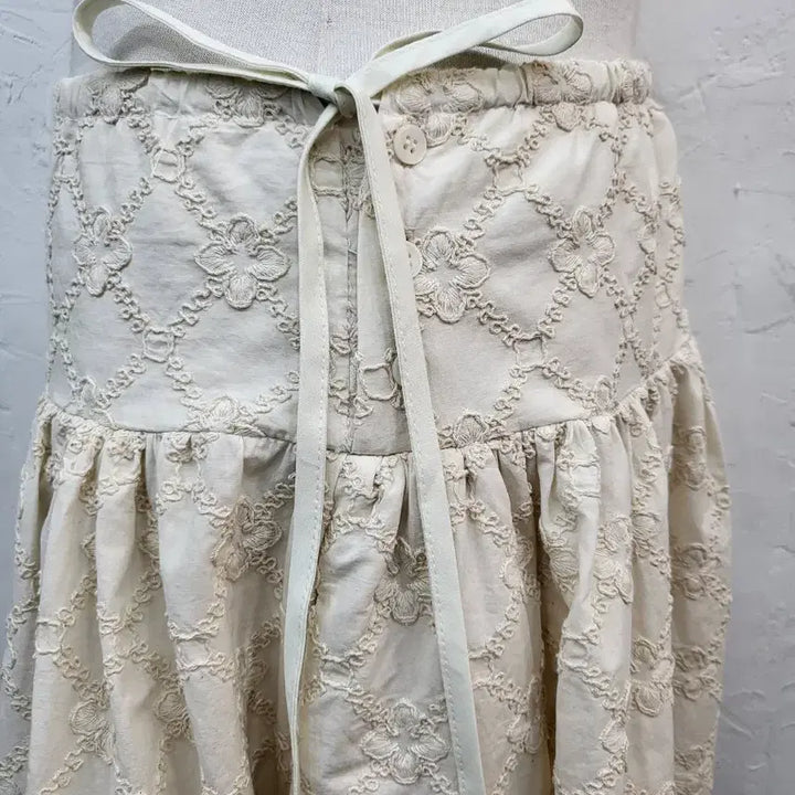 [BUNJANG] Spring Ivory Lace Skirt Set / 봄신상 아이보리 레이스 스커트 셋업F