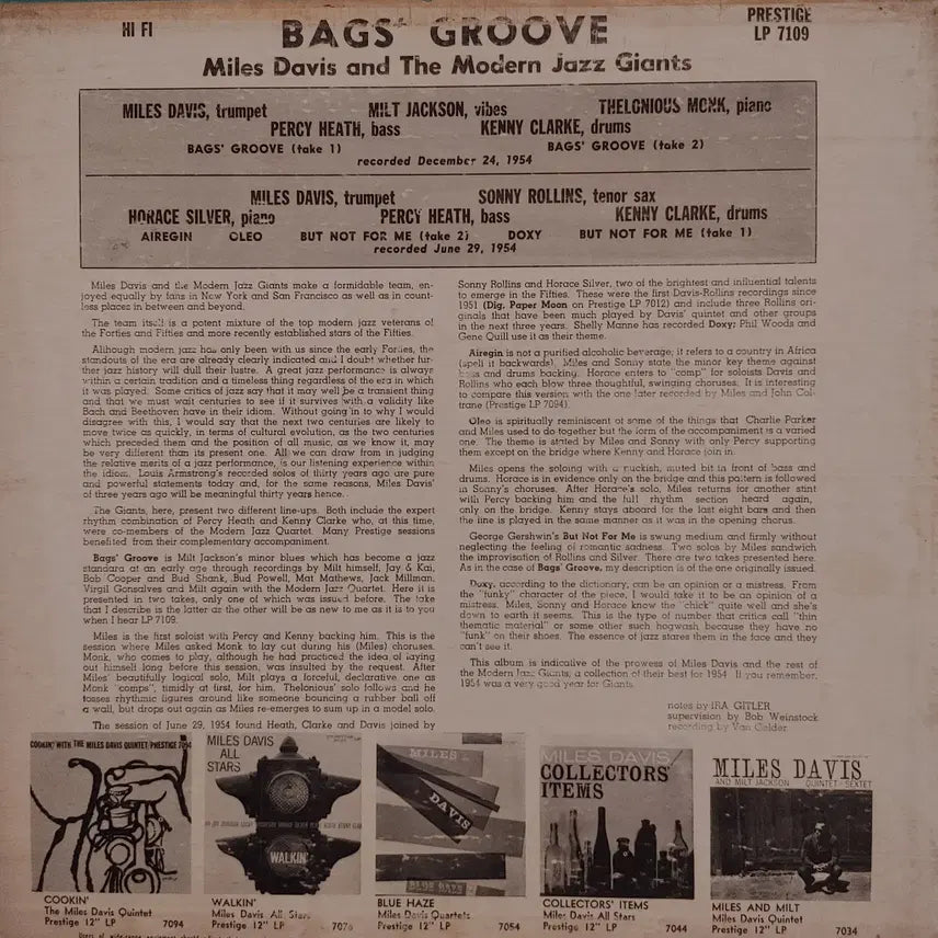 [BUNJANG] Miles Davis Original Jazz LP / ORIGINAL JAZZ LP - MILES DAVIS