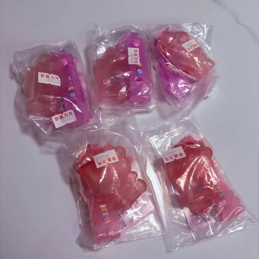 [BUNJANG] My Melody &amp; Hello Kitty Transparent Keyring / 반투면 핑크 마이멜로디, 레드 헬로키티 키링