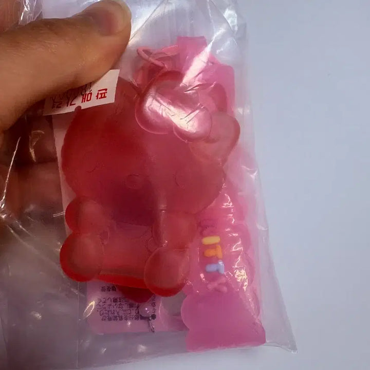 [BUNJANG] My Melody &amp; Hello Kitty Transparent Keyring / 반투면 핑크 마이멜로디, 레드 헬로키티 키링