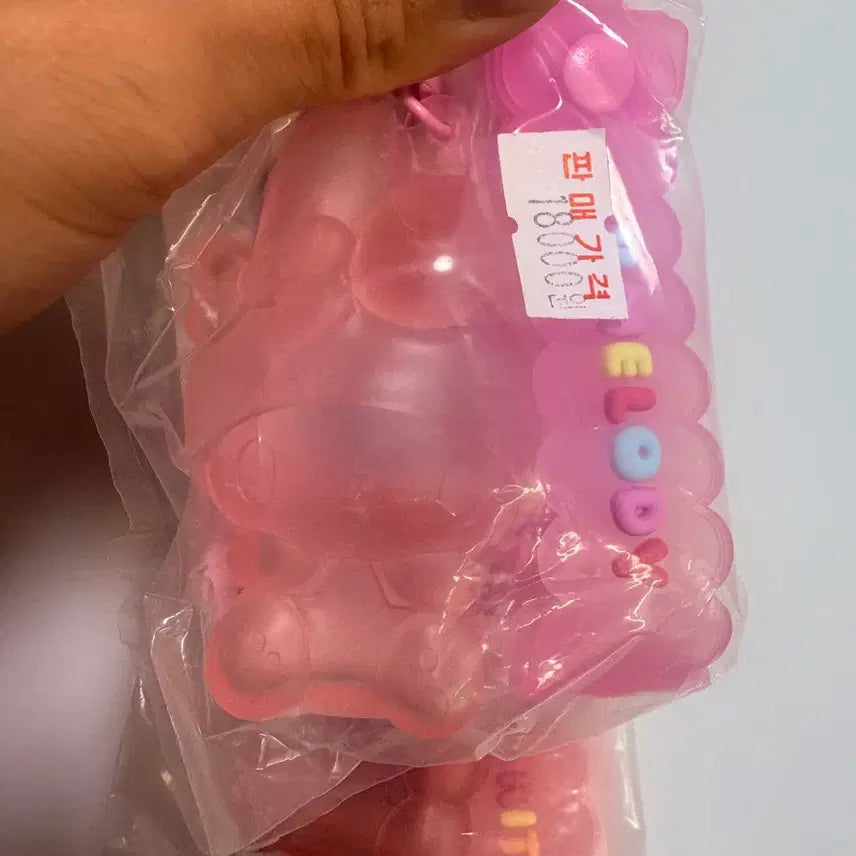 [BUNJANG] My Melody &amp; Hello Kitty Transparent Keyring / 반투면 핑크 마이멜로디, 레드 헬로키티 키링