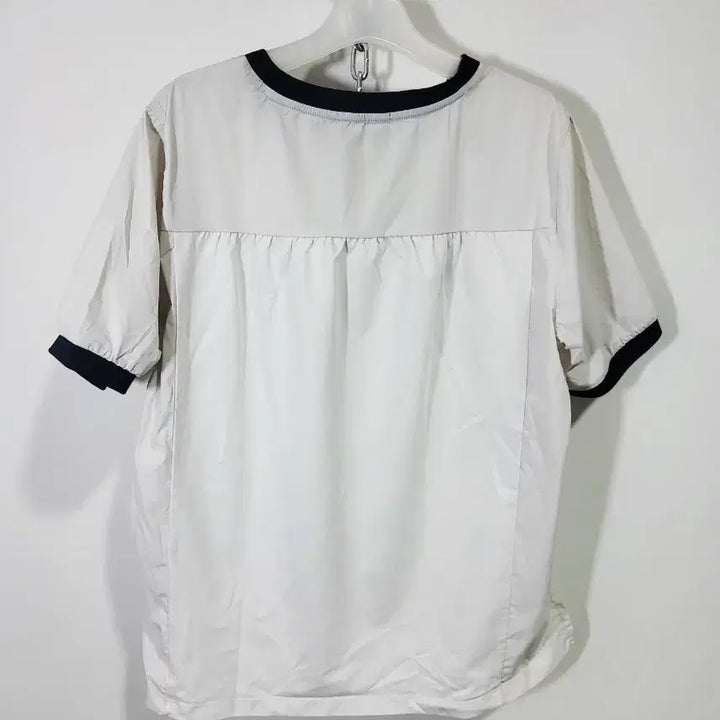 [BUNJANG] Bensimon White Navy Accent Short Sleeve T-Shirt / 벤시몽 화이트 배색 반팔 티셔츠