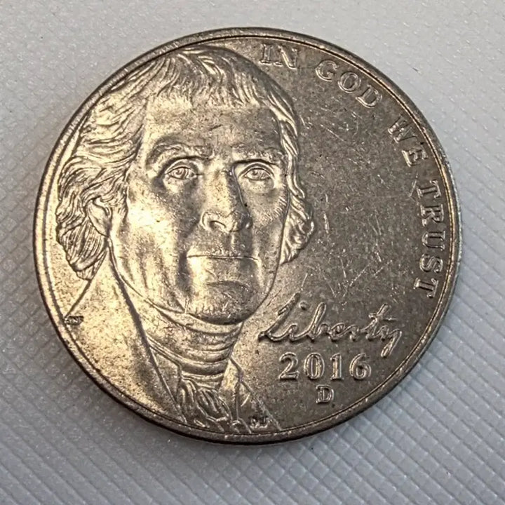 [BUNJANG] US 5 Cent D Nickel Coin zk-1695 / 2016년 미국 5센트 D 니켈 주화 zk-1695