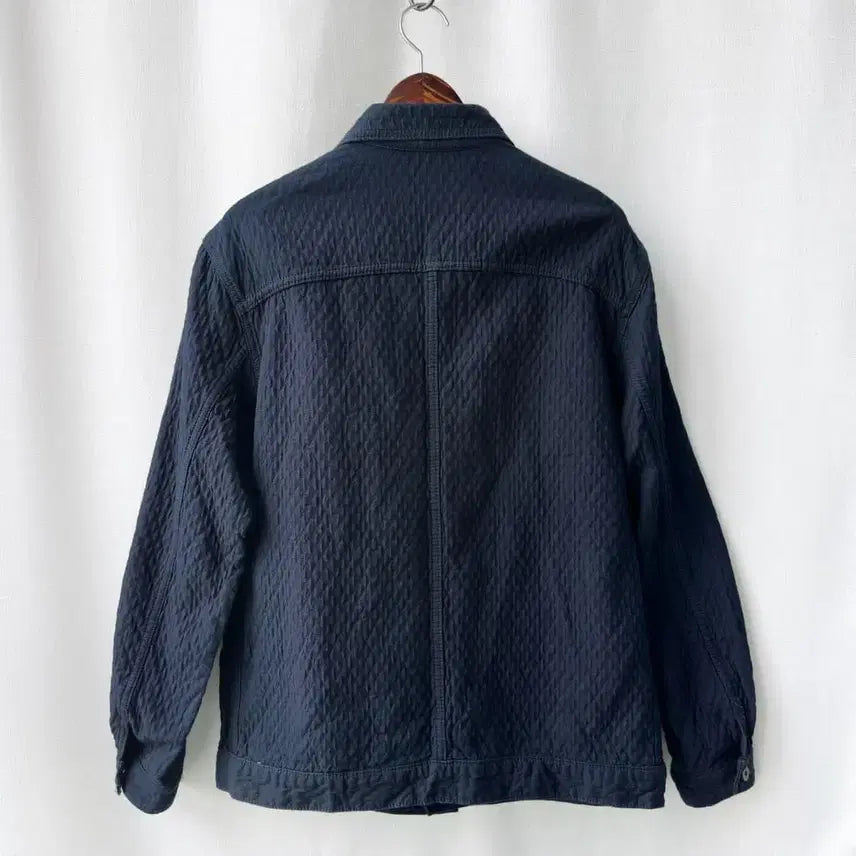 [BUNJANG] Naked &amp; Famous Quilted Indigo Denim Blouson Jacket L / Naked &amp; Famous 퀼티드 인디고 데님 블루종 자켓 L