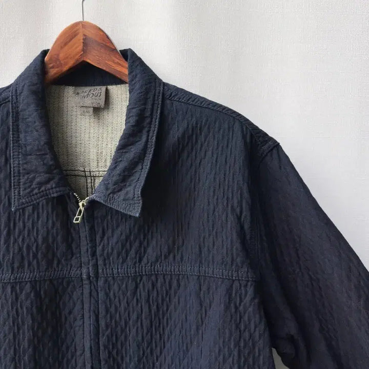 [BUNJANG] Naked &amp; Famous Quilted Indigo Denim Blouson Jacket L / Naked &amp; Famous 퀼티드 인디고 데님 블루종 자켓 L