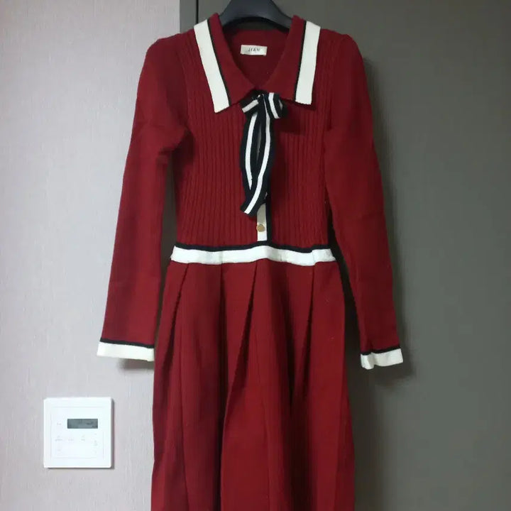 [BUNJANG] JIAN Red Knit Midi Dress / JIAN 레드 니트 원피스