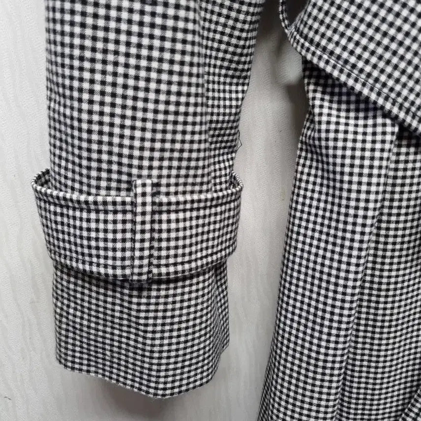 [BUNJANG] 8 Seconds Long Trench Coat Check Pattern Size 66 / 8세컨즈 롱트렌치 66