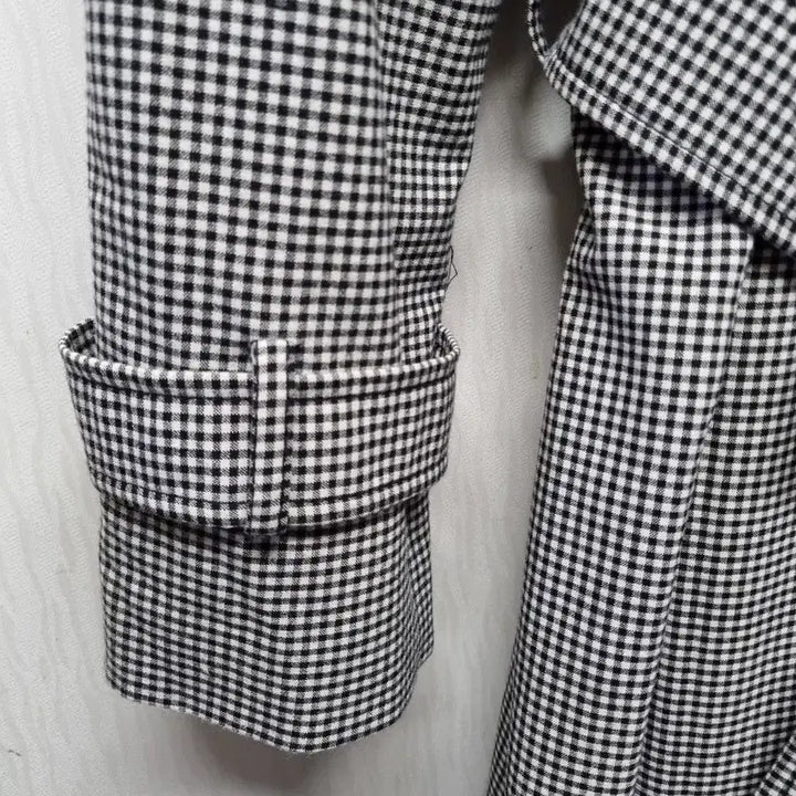 [BUNJANG] 8 Seconds Long Trench Coat Check Pattern Size 66 / 8세컨즈 롱트렌치 66