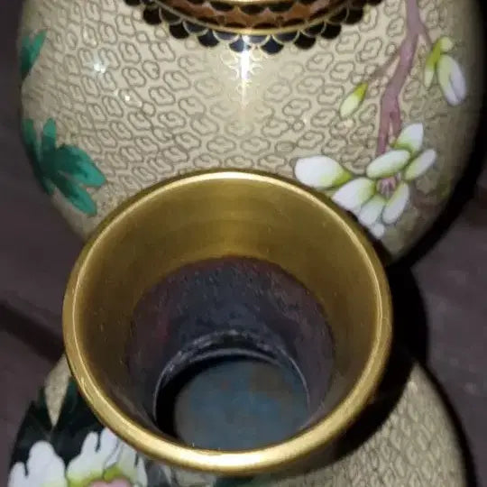 [BUNJANG] Chinese Enamel Porcelain Vase Set / 동태 법랑 소병 (일대2개=세트)명품 높23 지13센치 중국도자기 골통품