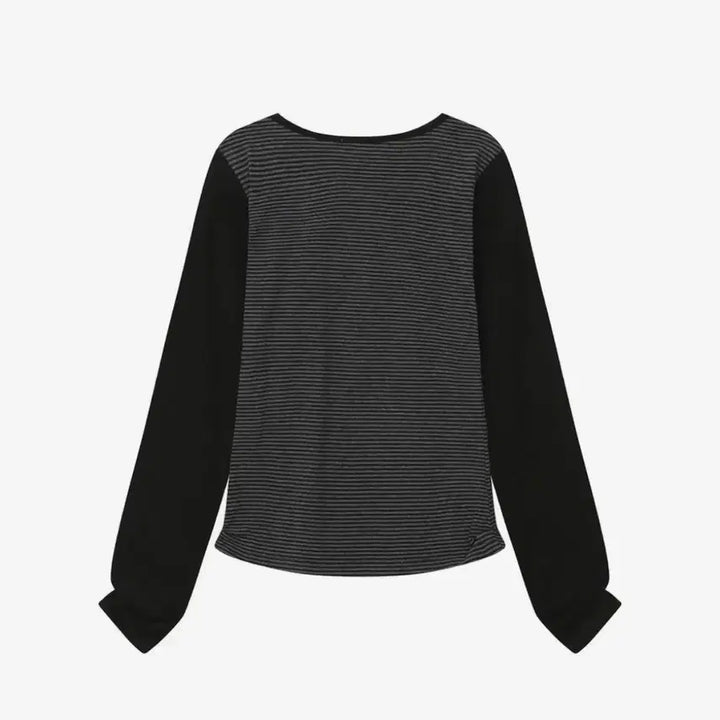 [BUNJANG] Miseki Seoul Henley Neck Long Sleeve Stripe / 새상품 미세키서울 헨리 넥 롱 슬리브 스트라이프