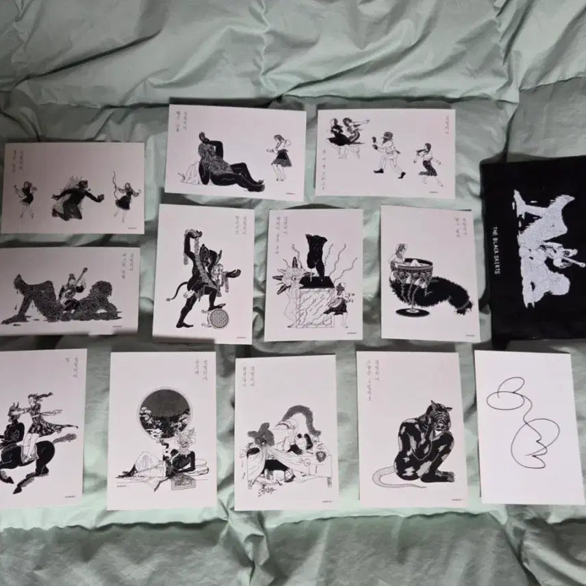 [BUNJANG] The Black Skirts Thirsty Mini Poster and Pouch Set / 검정치마 떨스티 미니포스터, 파우치 세트