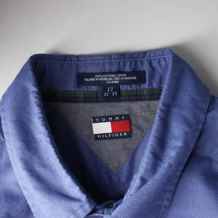 [BUNJANG] Tommy Hilfiger Blue Cotton Shirt XL / 타미힐피거 셔츠 블루 XL