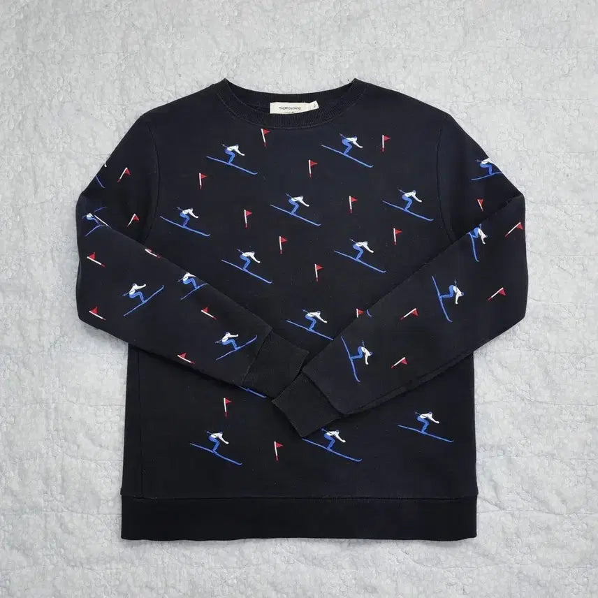 [BUNJANG] Thom Browne Ski Pattern Sweatshirt Navy Size 1 / 톰브라운 스키 패턴 맨투맨 네이비 사이즈 1