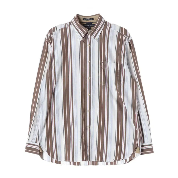 [SOLD OUT] 타미힐피거 스트라이프 셔츠 브라운 L