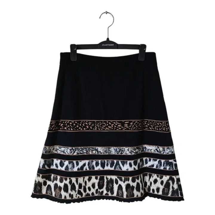 [BUNJANG] Marc Cain Leopard Print Knit Skirt / 마크케인 레오파드 니트 미디 스커트 55 | 슬림핏 밴딩