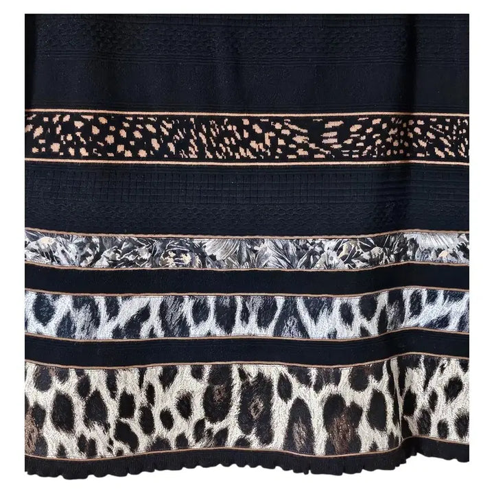 [BUNJANG] Marc Cain Leopard Print Knit Skirt / 마크케인 레오파드 니트 미디 스커트 55 | 슬림핏 밴딩