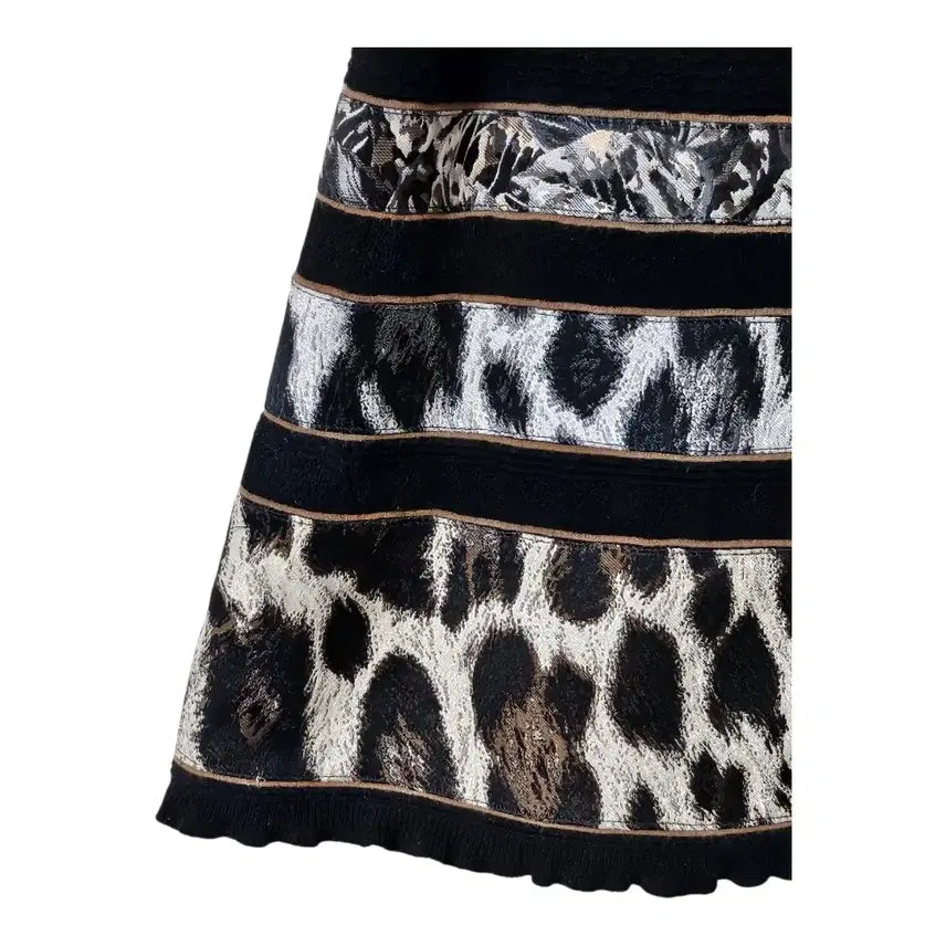 [BUNJANG] Marc Cain Leopard Print Knit Skirt / 마크케인 레오파드 니트 미디 스커트 55 | 슬림핏 밴딩