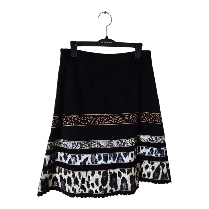 [BUNJANG] Marc Cain Leopard Print Knit Skirt / 마크케인 레오파드 니트 미디 스커트 55 | 슬림핏 밴딩