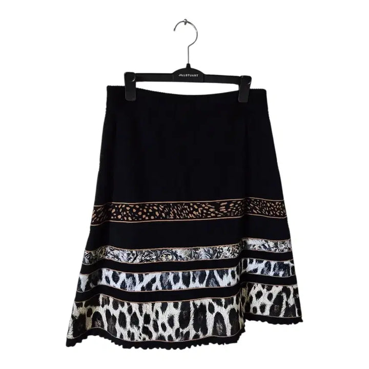 [BUNJANG] Marc Cain Leopard Print Knit Skirt / 마크케인 레오파드 니트 미디 스커트 55 | 슬림핏 밴딩