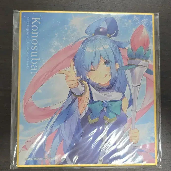 [BUNJANG] Konosuba Character Illustration Shikishi Set (Aqua, Megumin) / 코노스바 캐릭터 쿠지 아쿠아 메구밍 일러스트 색지 3종 세트