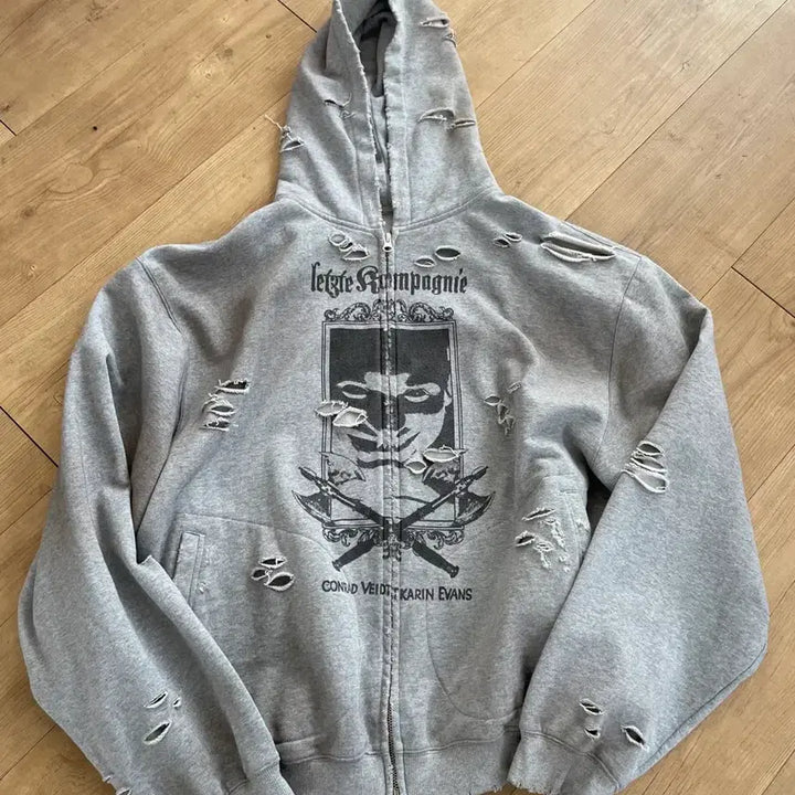 [BUNJANG] Saeed Service Gray Hooded Zip-up, Size 2 / 사이드 서비스 후드집업 그레이 2사이즈