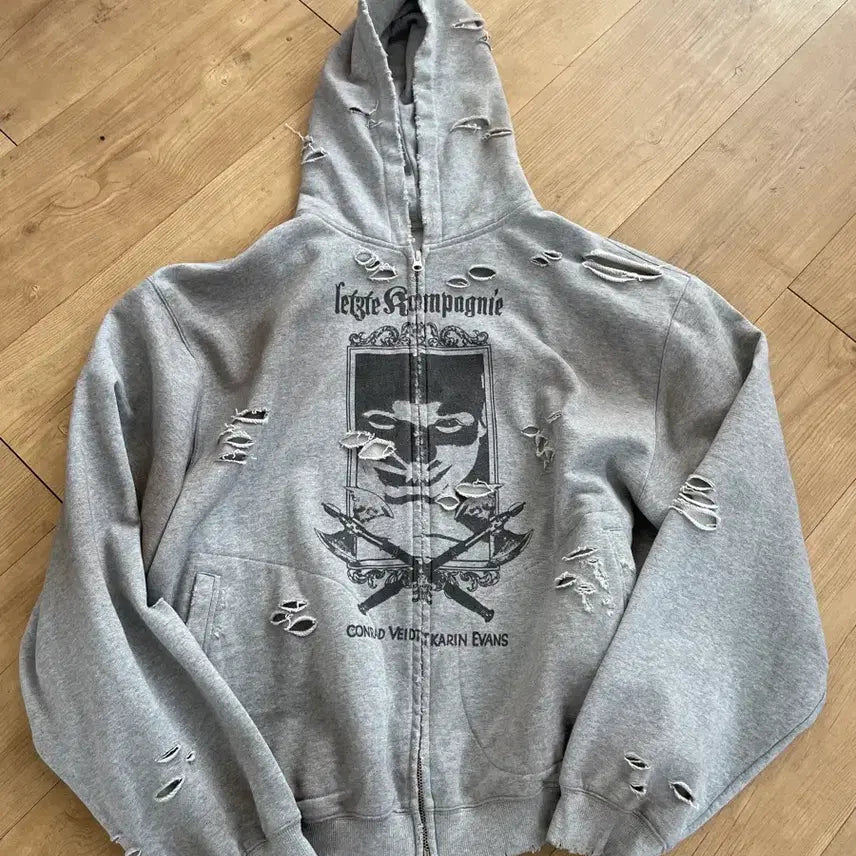 [BUNJANG] Saeed Service Gray Hooded Zip-up, Size 2 / 사이드 서비스 후드집업 그레이 2사이즈