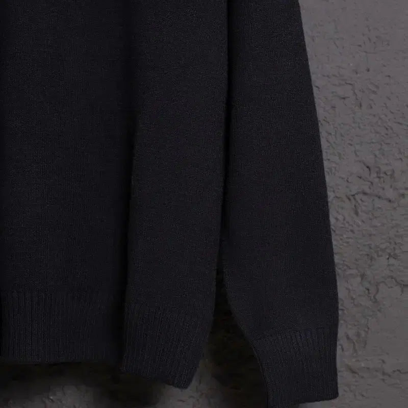 [BUNJANG] Ami Small Heart Black Knit Sweater / 아미 스몰 하트 블랙 니트