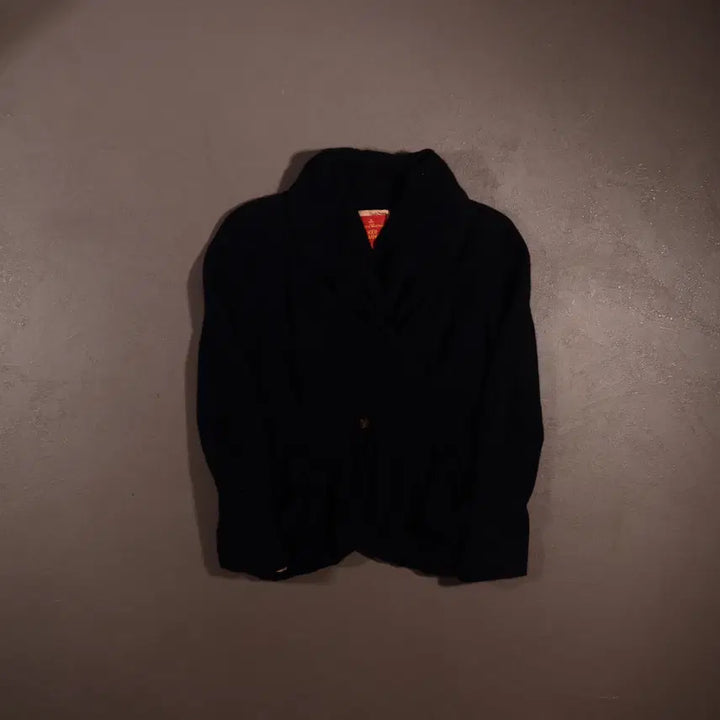 [BUNJANG] Vivienne Westwood Wool Shawl Collar Shirring Jacket / 비비안웨스트우드 울 숄카라 셔링 자켓 C345